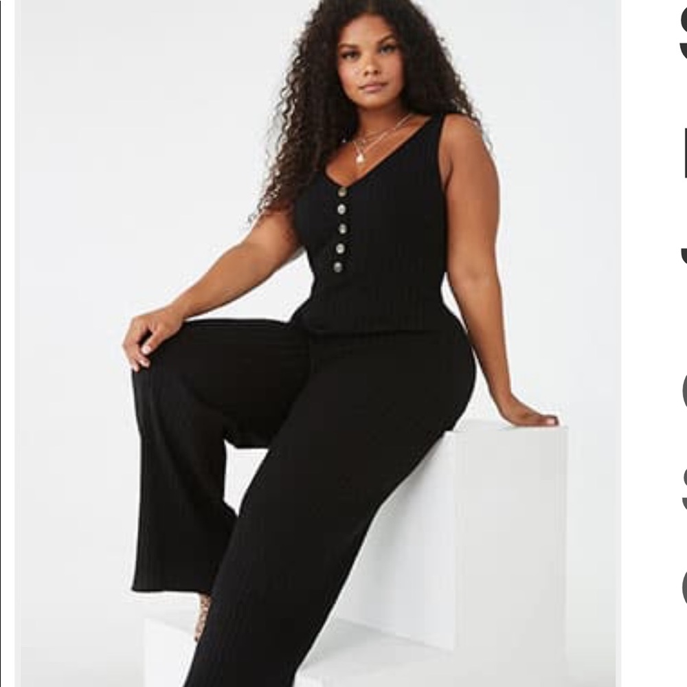 Ribbed knit jumpsuit NWT 2x